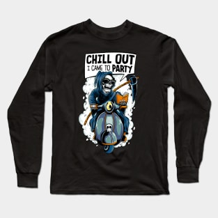 grim reaper - chill out I came to party Long Sleeve T-Shirt